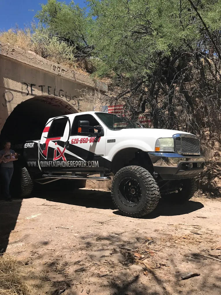 Lifted diesel truck serviced at Goldie's Diesel in Tucson AZ